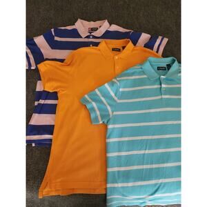 Chaps Mens XXL Lot of 3 100% Cotton Multicolor Short Sleeve Polo Shirts